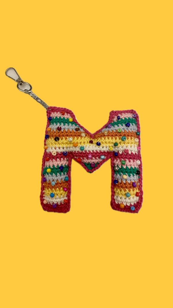 LARGE LETTER CHARM W/ BEADS