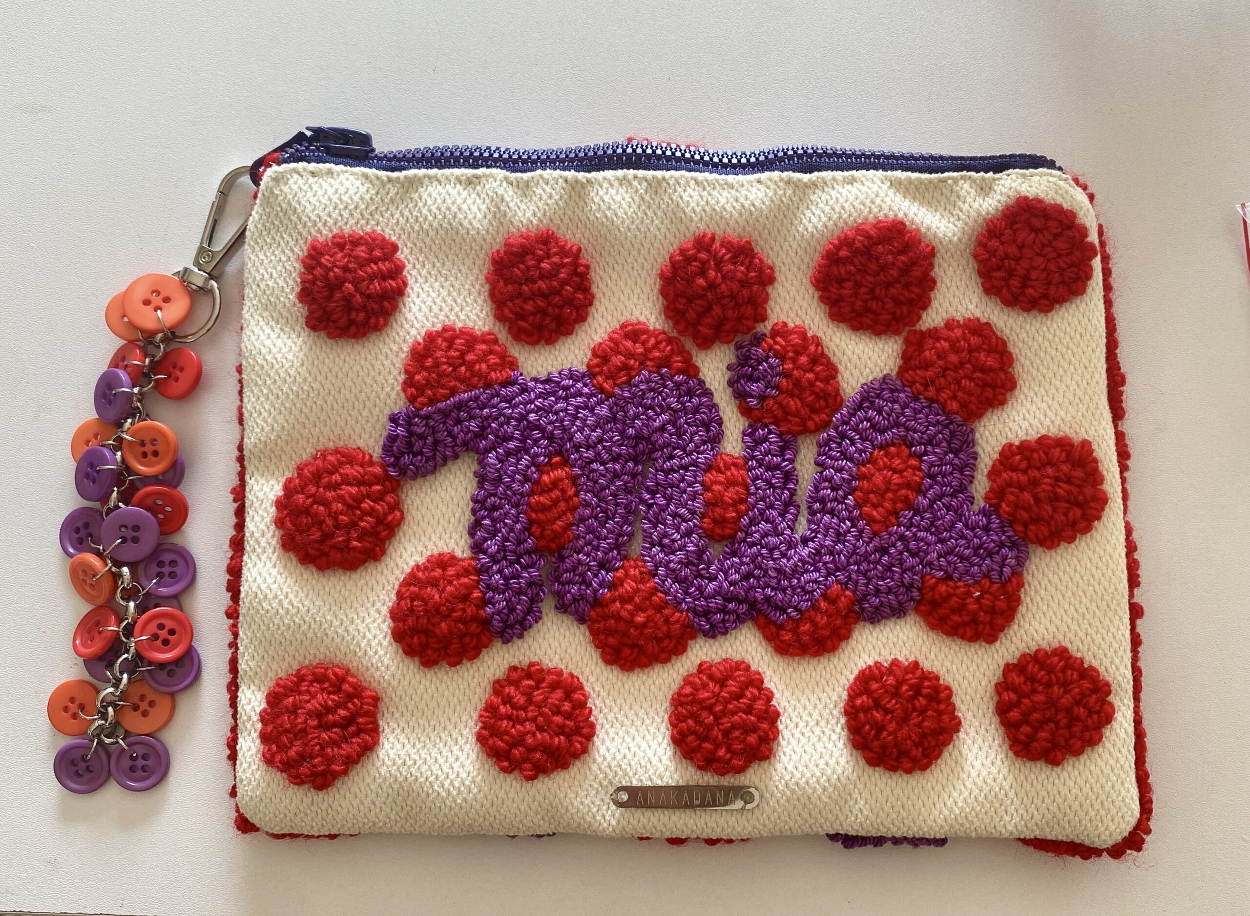 Pouch w/ Buttons & Beads Charm - Customizable