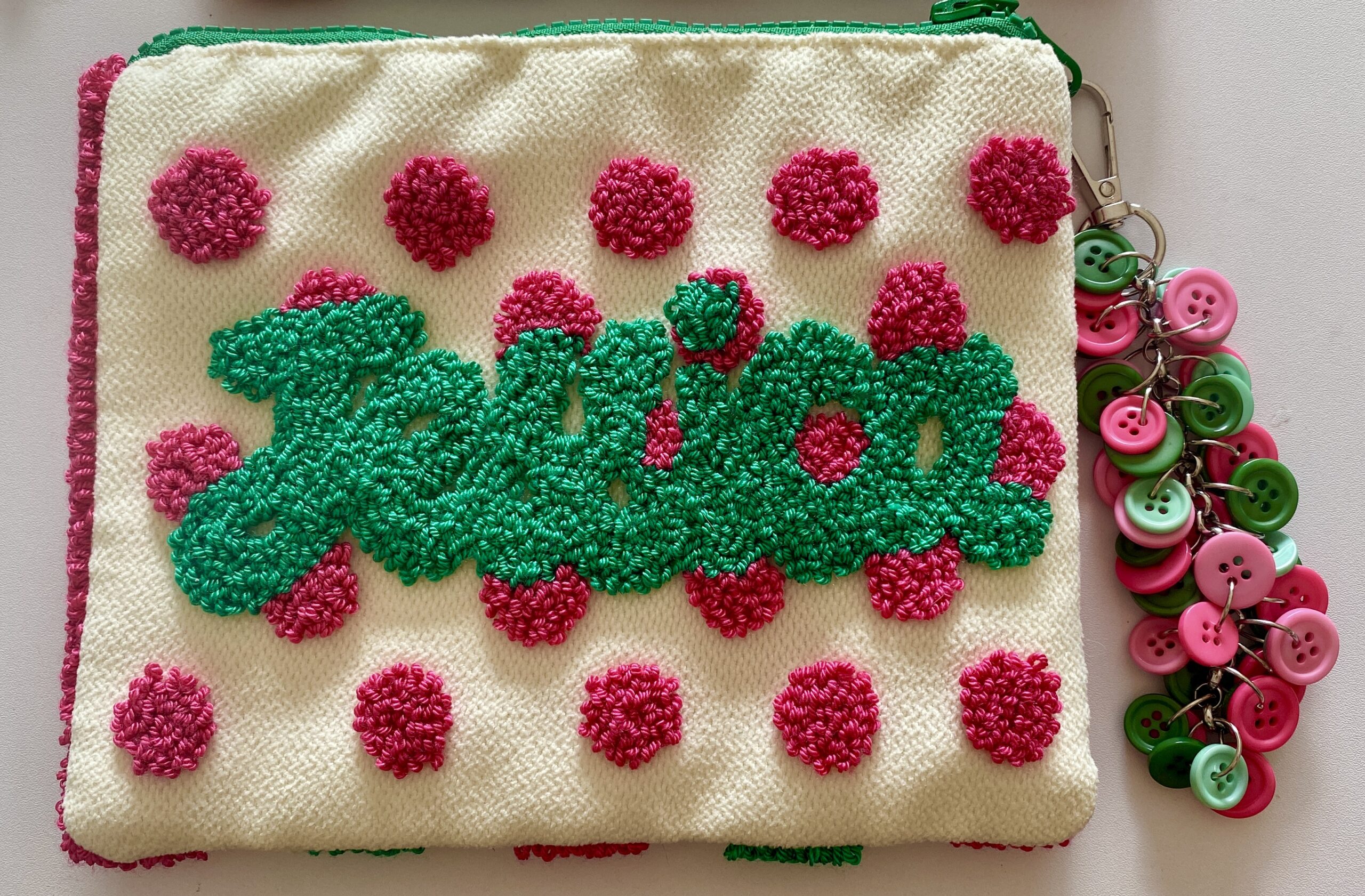 Pouch w/ Buttons & Beads Charm - Customizable - Image 4