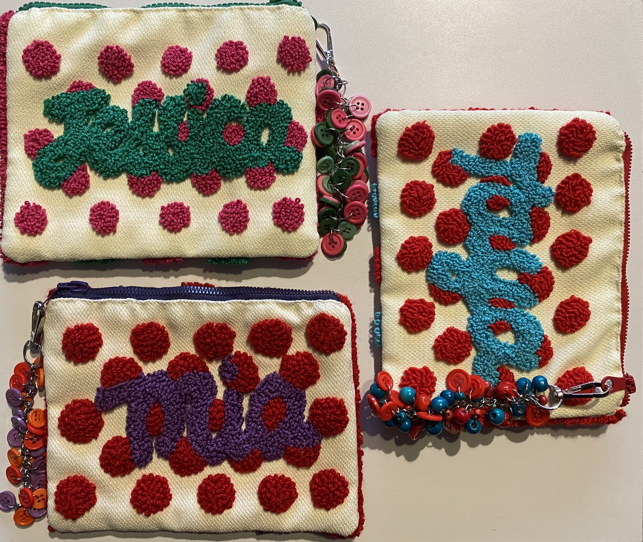 Pouch w/ Buttons & Beads Charm - Customizable - Image 5